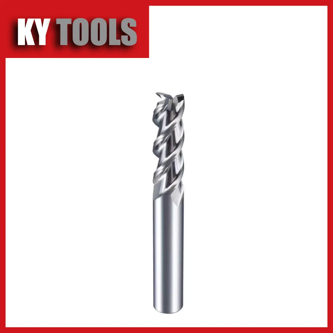 2-flute and 3-flute carbide end mills for aluminum machining